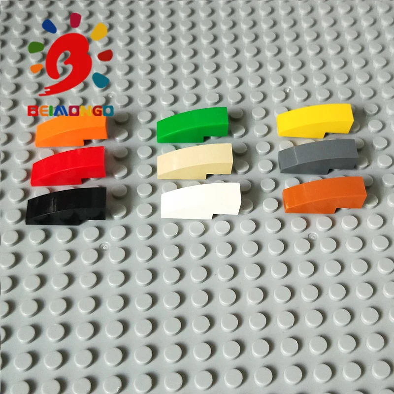 Бесплатная доставка! Строительные блоки BEIMONGO кирпичи с бантом 1x3 100 шт. дуговые