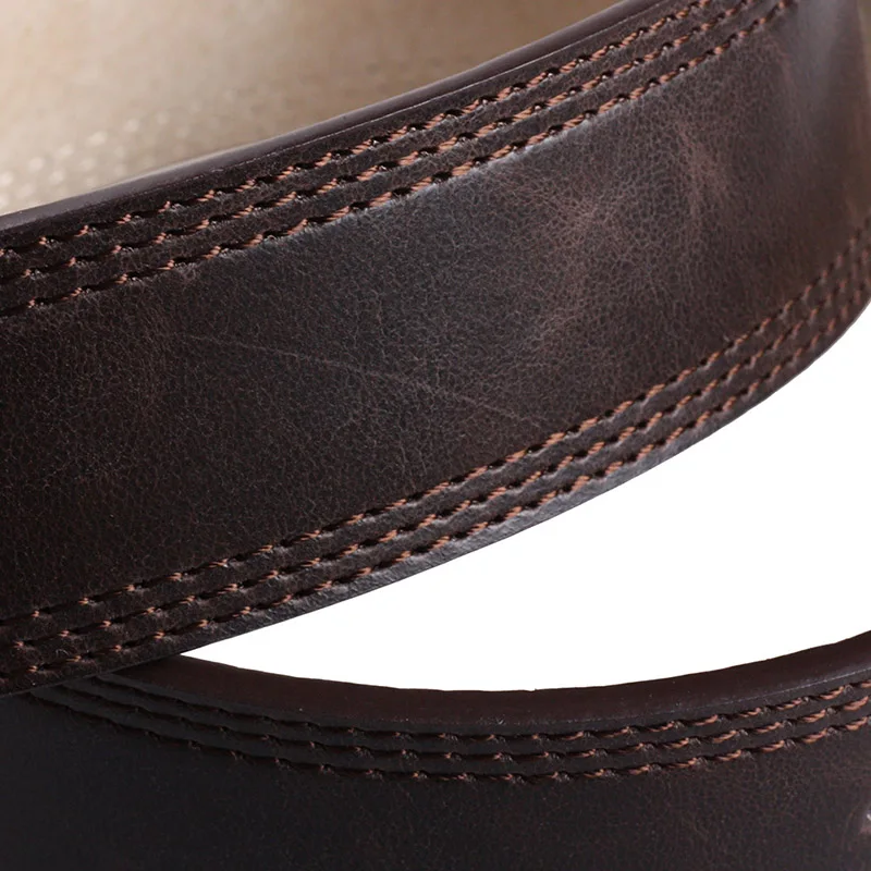 Мужской дизайнерский ремень из 2017 натуральной воловьей кожи с металлической