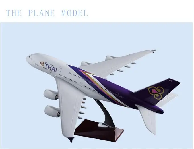 45 см смолы Singapore/Таиланд Airl Аэробус A380 модели самолета самолетостроение Стенд