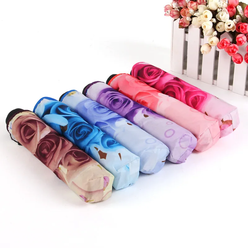 

Aurora beautiful roses ts1528 parasol umbrella UV umbrella folded umbrella