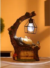 Lay TOTORO Творческий смолы Тоторо ночной Светильник СВЕТОДИОДНЫЙ прикроватный ночник для детей подарок на день рождения декор комнаты - Испускаемый цвет: Lay TOTORO