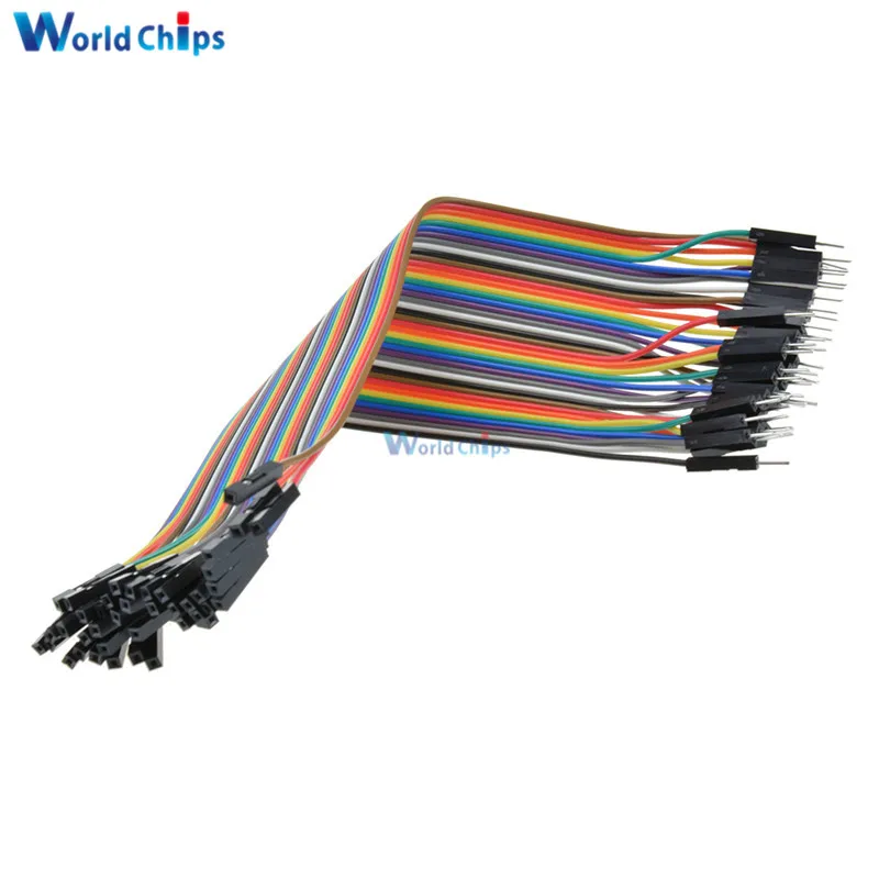 Кабель Dupont 40 шт. в ряд 20 см 2 54 мм 1pin 1p перемычка Папа мама для arduino|jumper wire|jumper arduinocable