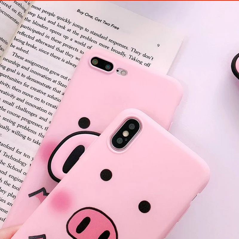 Pig nose mobile phone TPU soft rope strap protector for huawei NOVA 3E 3I Huawei P20 Honor 9 lite Mate 20 P |