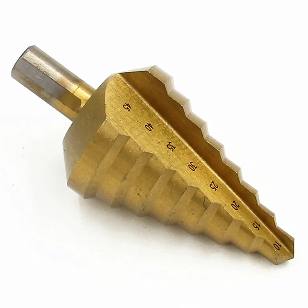 Титановое ступенчатое сверло HSS инструмент для резьбы по дереву и металлу прямое