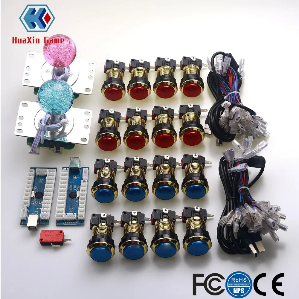 USB энкодер для ПК светодиодный джойстик + Позолоченный кнопочный светильник 2