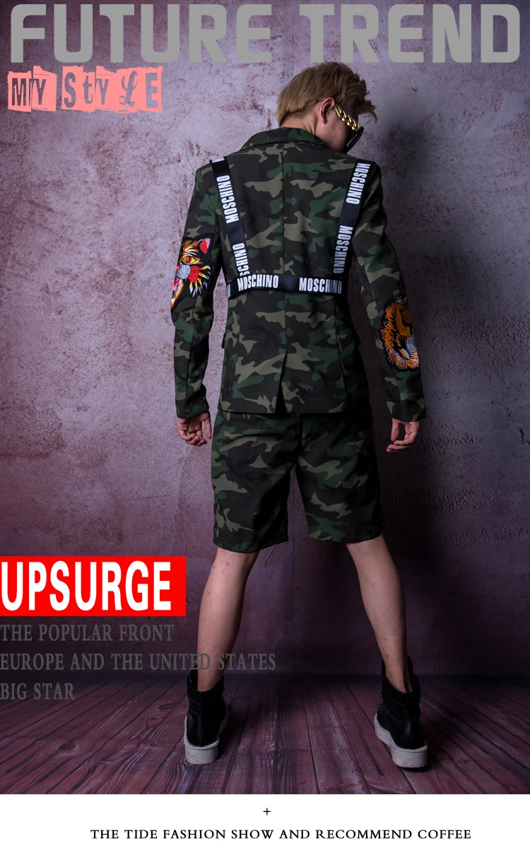 M-6XL! ночной клуб бар певец DSDJ большое шоу Подиум GD камуфляж Подиум шоу костюм парикмахер бар костюм