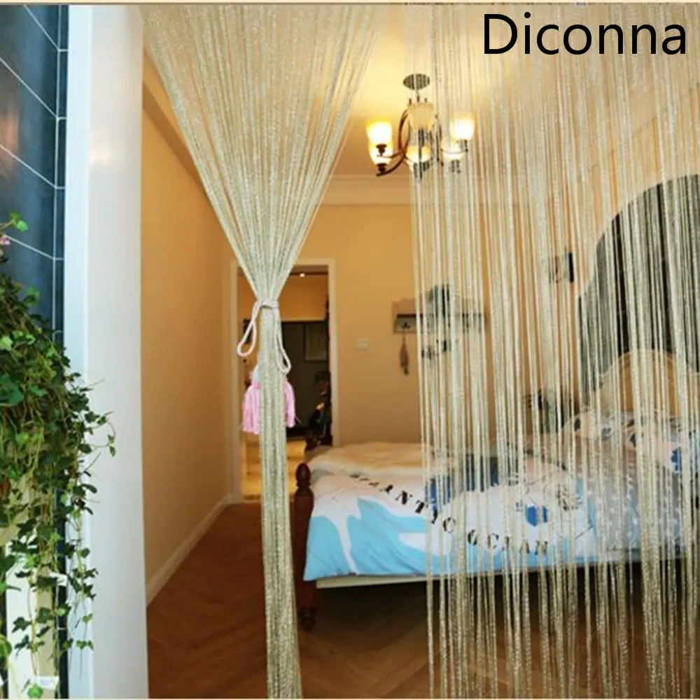 Кисточкой бусины блеск струнная сетка Шторы двери Fly Экран окна делителя горячая