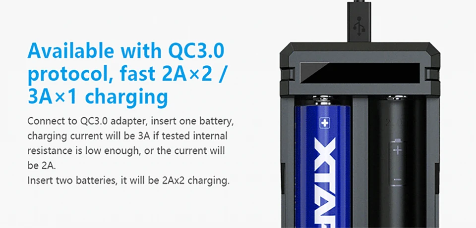XTAR 18650 зарядное устройство/VC2 VC4 lcd USB зарядное устройство/QC3.0 Быстрая зарядка VC4S SC2/VC2S PB2 18650 зарядное устройство