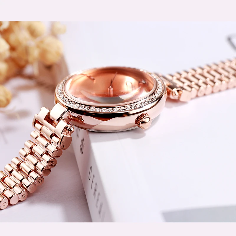 GEDI Rosegold для женщин часы кварцевые леди платье водостойкие женские модные Элитный
