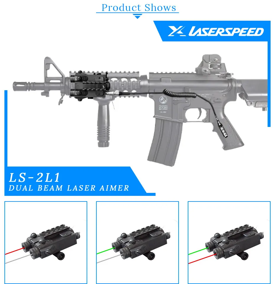 LS-2L1 винтовка охотничий Тактический двойной луч лазерный прицел AK47 AR15 зеленый/красный/ИК лазерный прицел
