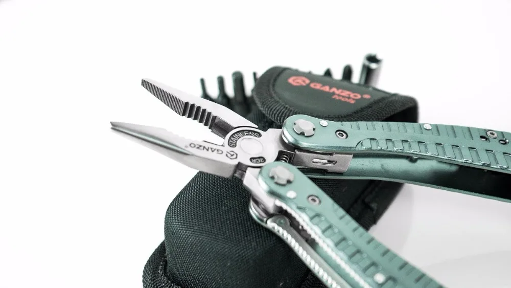 Колесные GANZO G105, многоцелевые плоскогубцы, инструмент для кемпинга, EDC, спасательное оборудование, Синие складные комбинированные плоскогубцы, инструмент