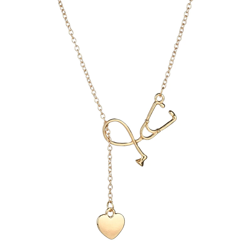 Медицинский стетоскоп MissCyCy ожерелье с подвеской в форме сердца медсестра доктор