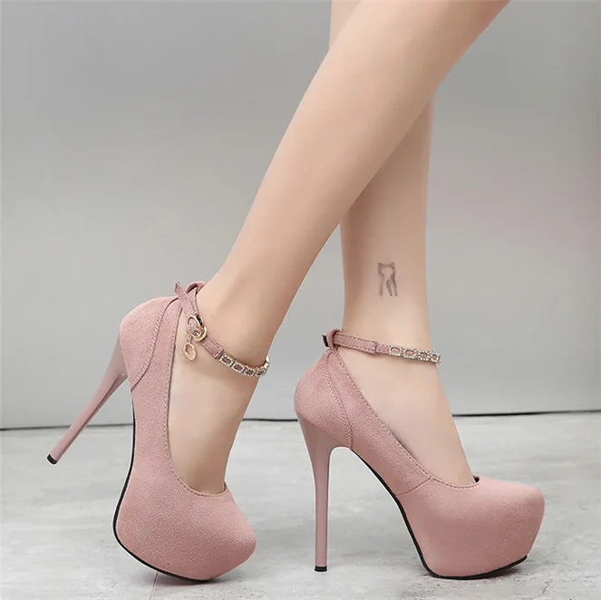 pink 14cm Пикантные стразы; туфли-лодочки на платформе и каблуке; женская обувь на высоком каблуке; женская свадебная обувь; Свадебная обувь; Цвет Черный; Каблук 12, 14 см - Цвет: pink 14cm