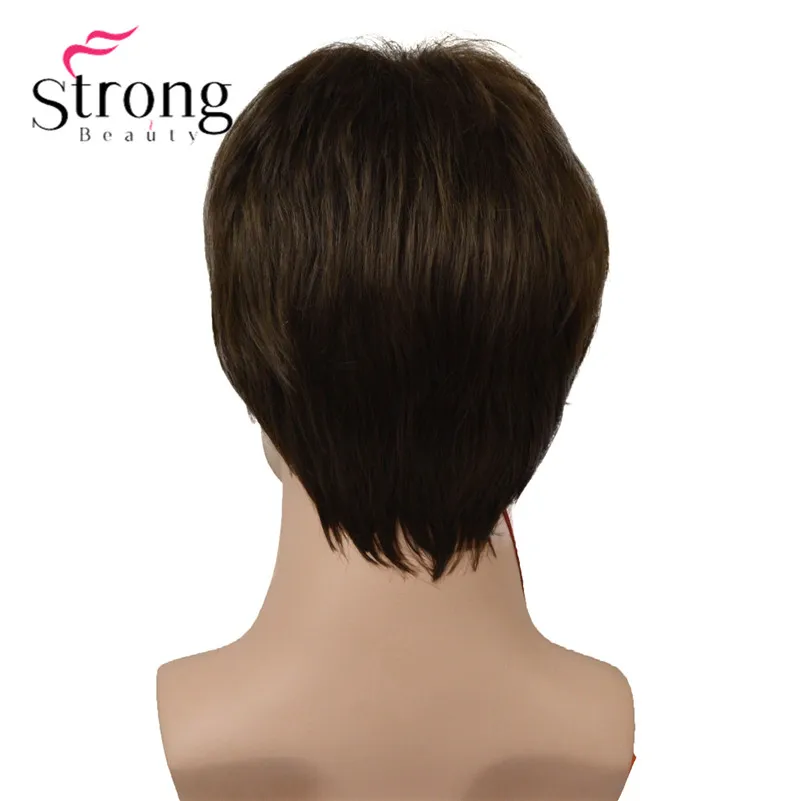 StrongBeauty светлые короткие стриженные полный синтетический парик для мужчин мужские волосы ворсистые реалистичные парики выбор цвета
