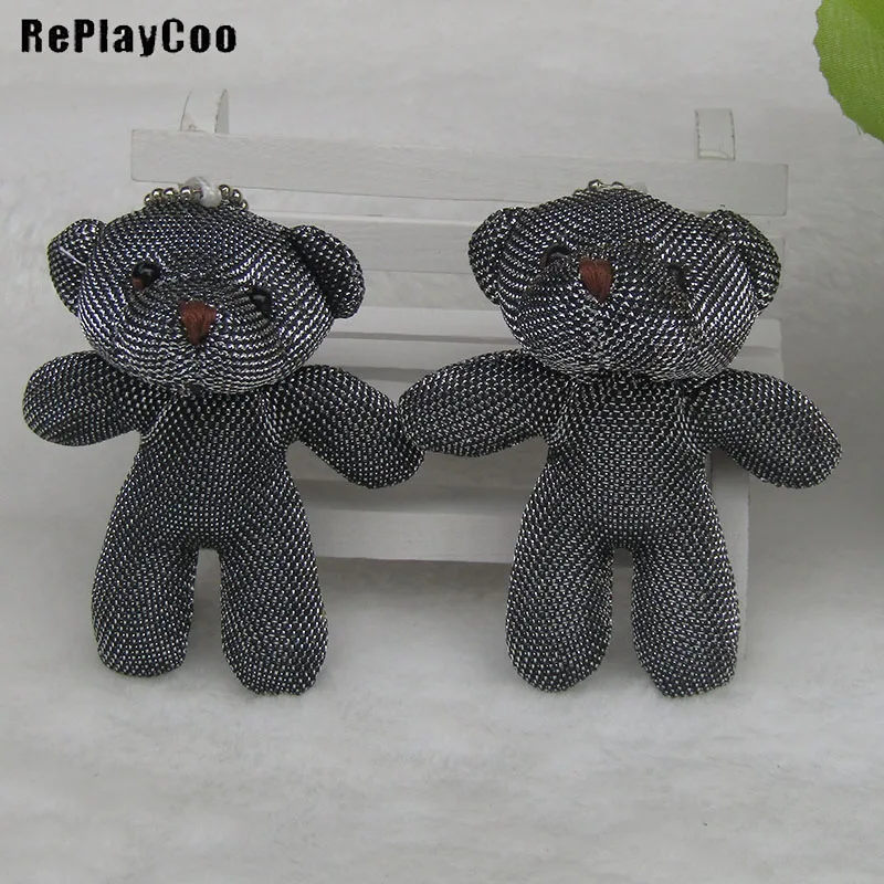 100 шт./лот Миниатюрный Плюшевый медведь мягкие игрушки маленький 4 см черный