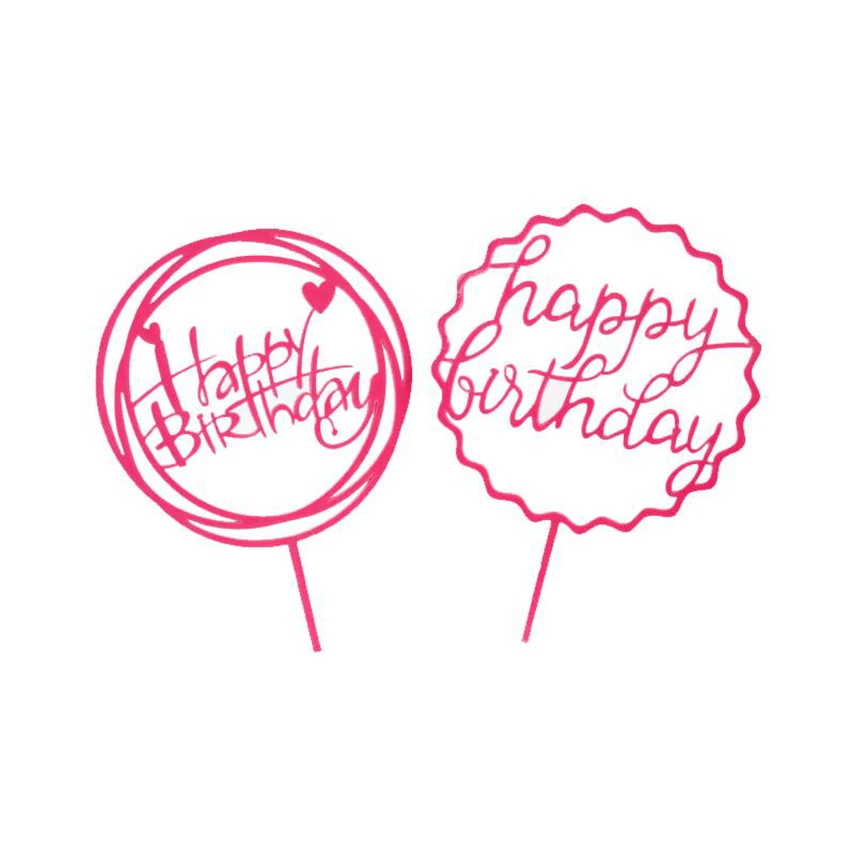 5 styles Cake Topper Party Creative Happy Birthday Small Flags Korean Wedding English Card Insert | Дом и сад