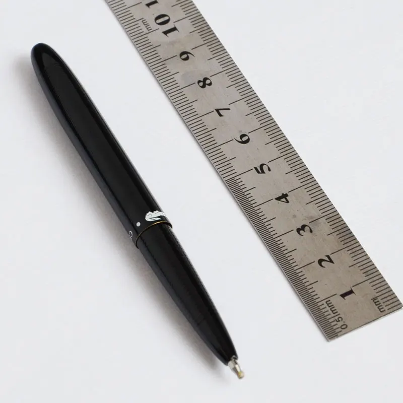 Мини ручка из крокодила черная Шариковая + сумка NEAT CONVIENCE 9 см|roller ball pen|ball penpen black |