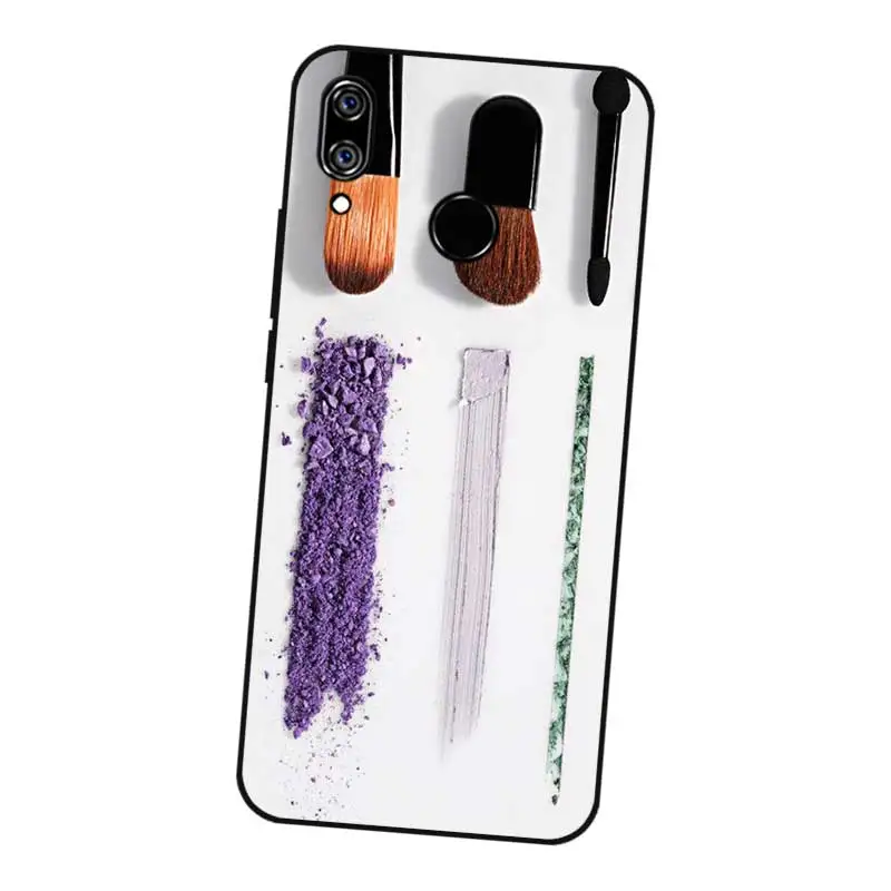 N350 Makeup Brush Painting Black Silicone Case Cover For Huawei Nova 2 2i 2S 3 3e 3i 4 4e Enjoy 8 Plus |