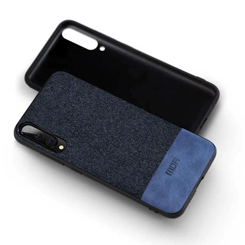 dark blue with blue Чехол MOFI для samsung A50, чехол, противоударный чехол на заднюю панель, тканевый защитный силиконовый чехол s capas для Galaxy A30 A70, чехол - Цвет: dark blue with blue