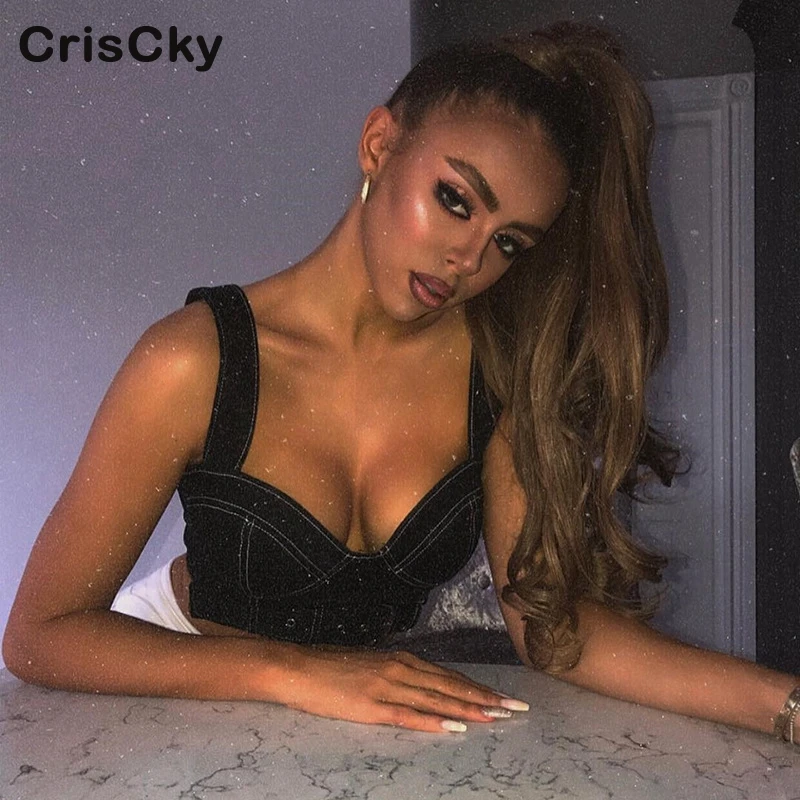 CRISCKY/Лидер продаж Летние пикантные топы для ночного клуба женские без рукавов с