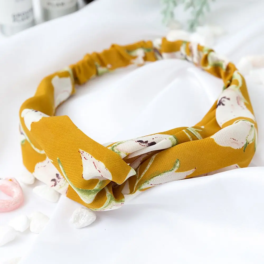 Повязка на голову в Корейском стиле летняя эластичная повязка с цветочным