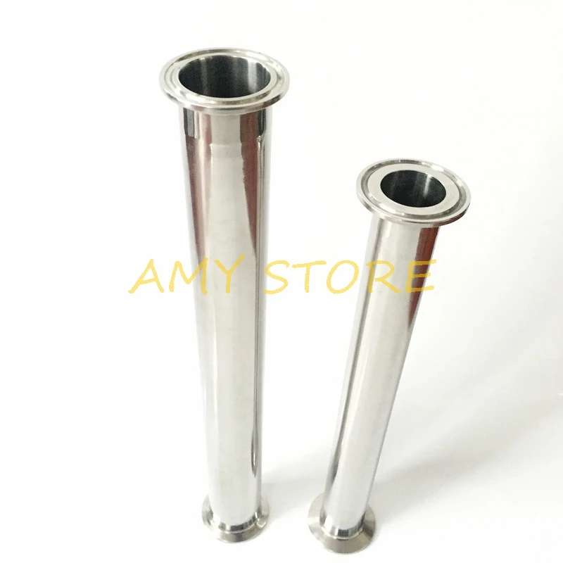 SS304 1 5 &quotTri Clamp x 38 мм OD трубка санитарная шпула длина трубки 458 (18&quot) наконечник из