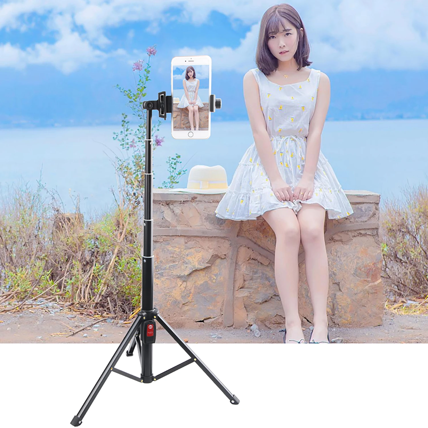 Складной штатив Bluetooth Selfiestick с беспроводным затвором монопод Автопортрет для IPhone