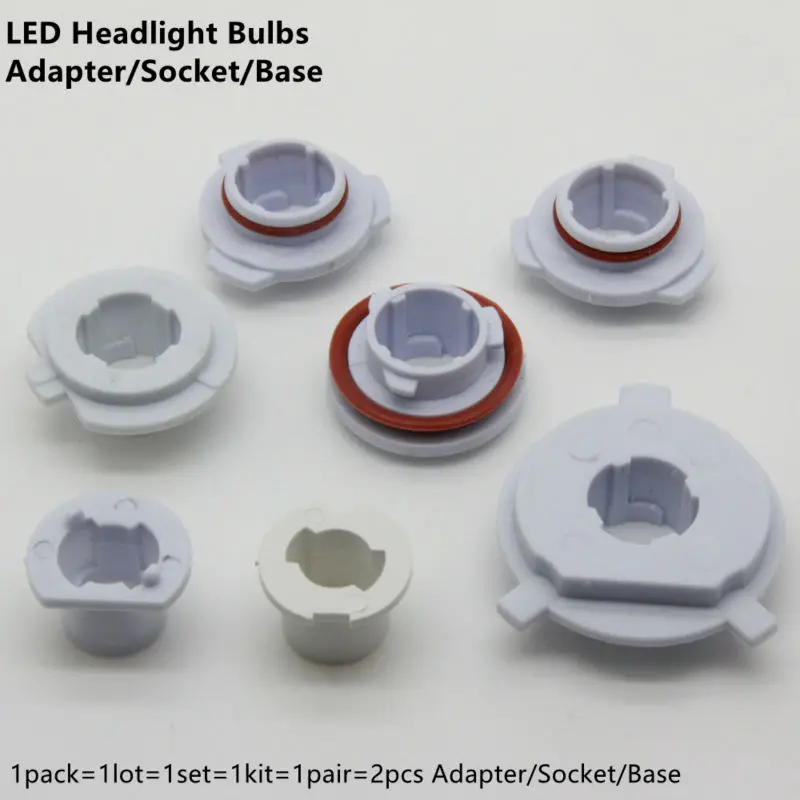 

H7 LED Headlight Bulbs Adapter Socket Base H11 H3 H4 H1 9005 HB3 9006 HB4 Holder