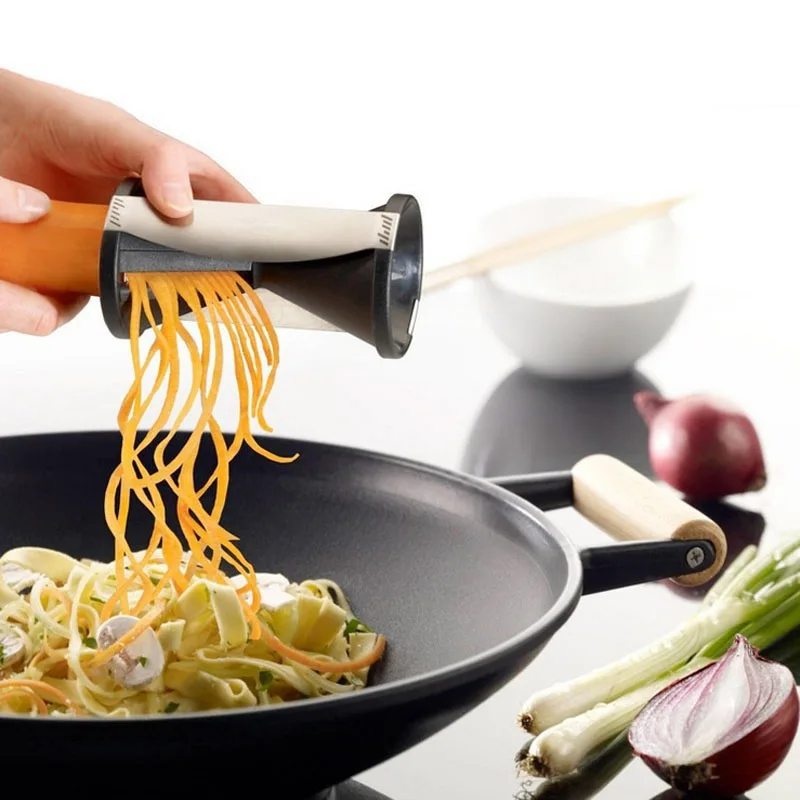 1PCS Vegetable Spiral Slicer Spirelli Graters Kitchen Carrots Gadgets Accessories Spiralizer Cutter With Box | Дом и сад