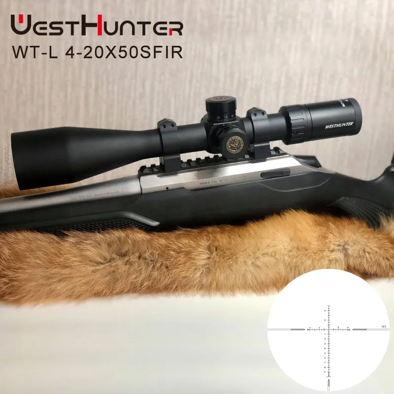 WESTHUNTER WT-L 4-20X50SFIR тактический охотничий прицел боковой Параллакс Стекло гравированный оптический прицел для пневматического пистолета
