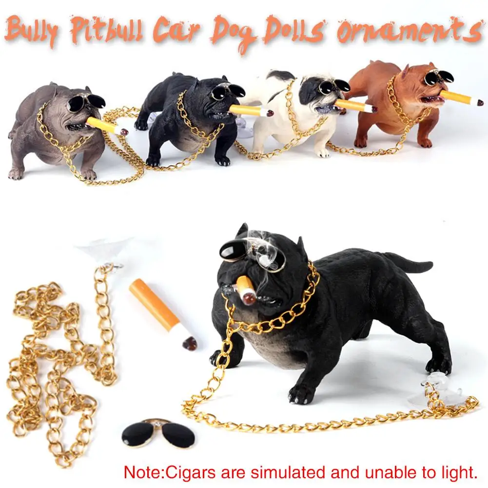 Кукла собака Bully Pitbull с имитацией автомобиля украшение для салона кукла подвеска