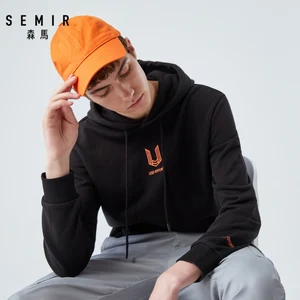 Свитшот SEMIR мужской с капюшоном, худи с вышивкой в Корейском стиле, хлопковая Молодежная кофта с капюшоном, осень 2021