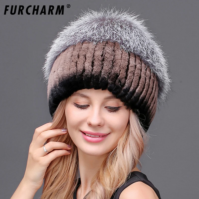 Обувь для поездок женские меховые зимние шапки из натуральной шапка меха кролика