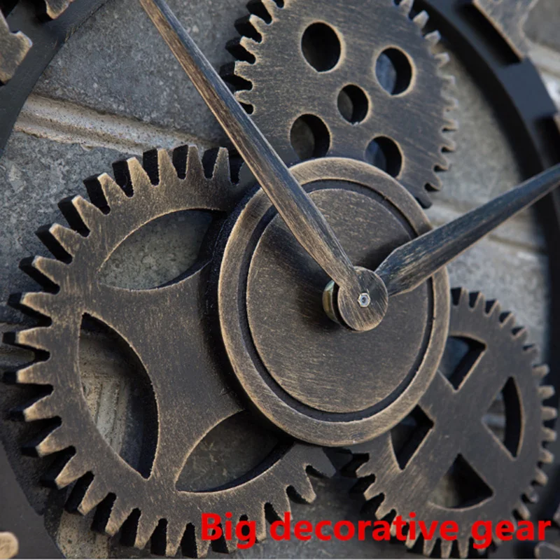 Настоящие 3D винтажные декоративные большие настенные часы на стене | Дом и сад