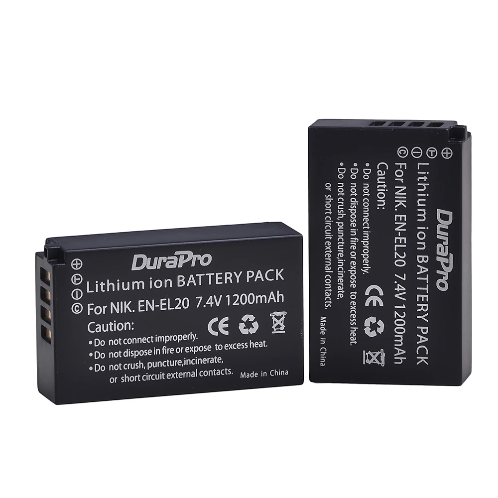 Аккумуляторная батарея Durapro для фотоаппарата 2 шт. 1200 мАч с ЖК-дисплеем USB зарядное