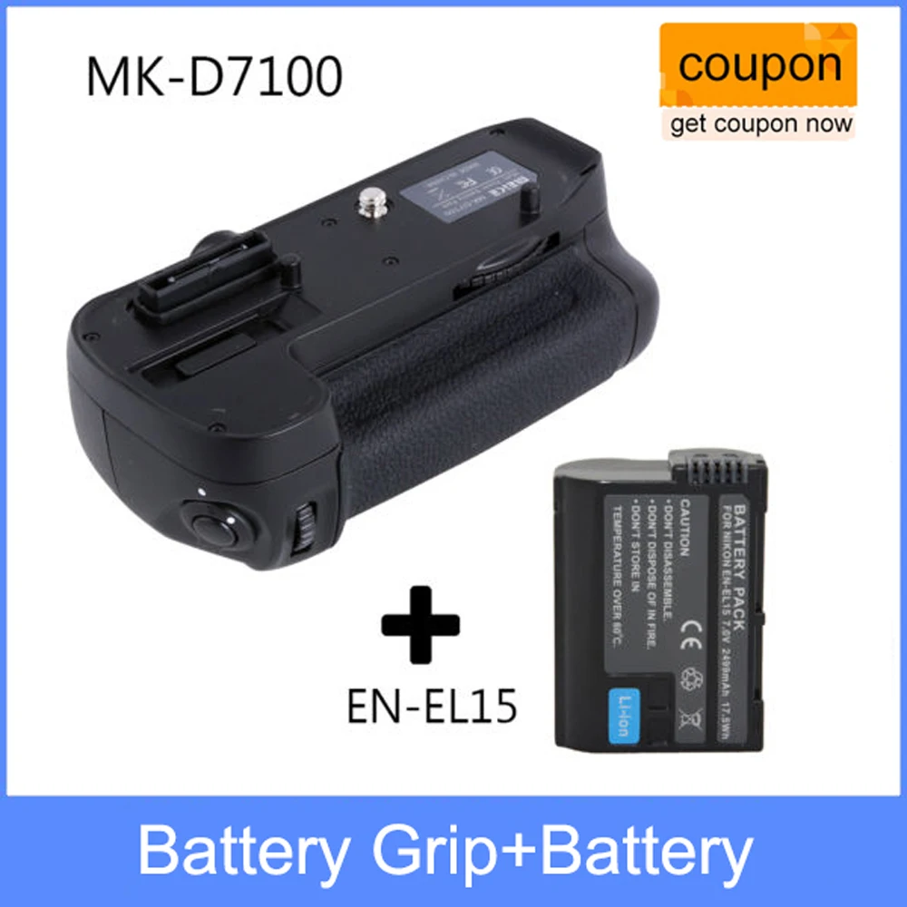 

Meike MK-D7100 MK D7100 Vertical Battery Grip Holder for Nikon D7100 as MB-D15 + EN-EL15
