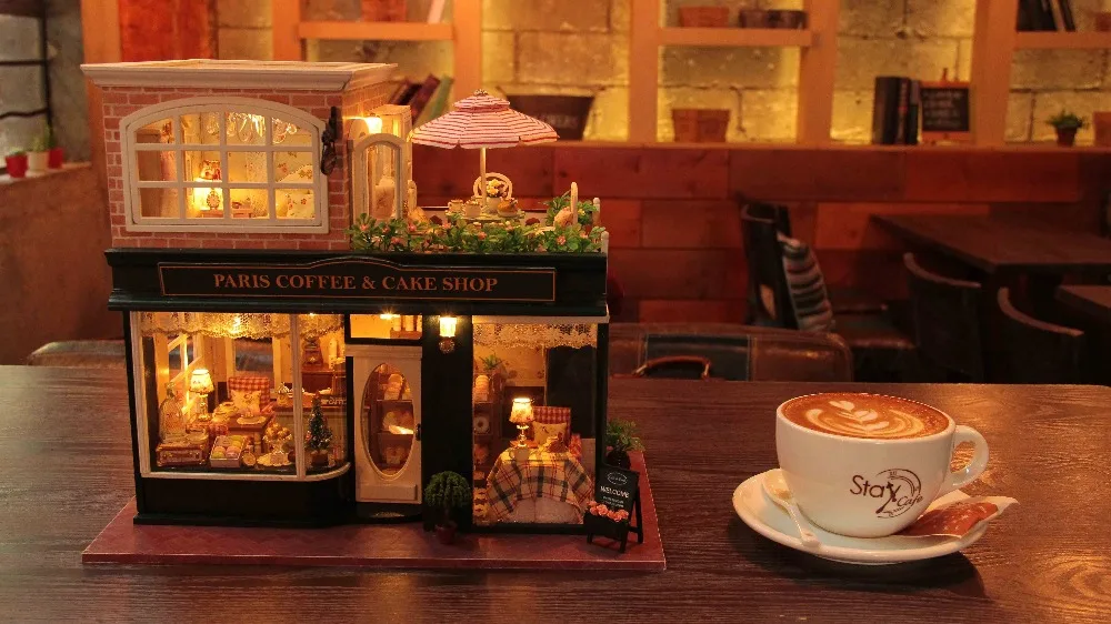 Мебель Diy Кукольный дом Wodden Miniatura кукольные домики набор мебели Diy головоломка сборка ручной работы кукольный домик игрушка для детей подарок