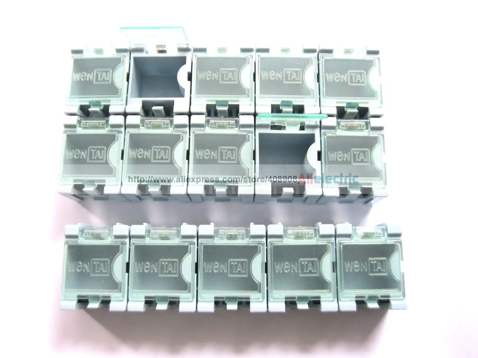 100 x Blue SMD Electronic Component Mini Storage Box