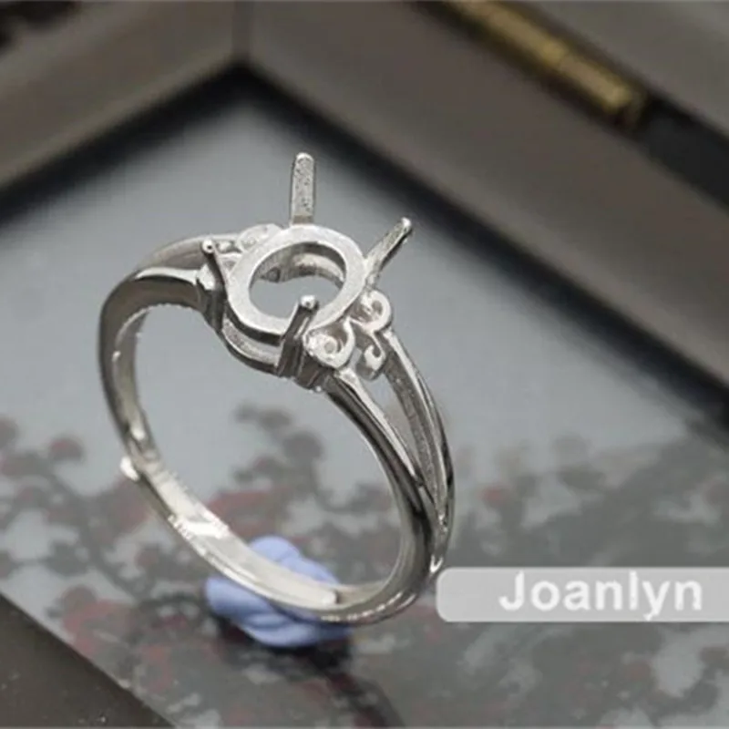 Основание для кольца Joanlyn овальных кабошонов 6x8 мм или ограненные драгоценные