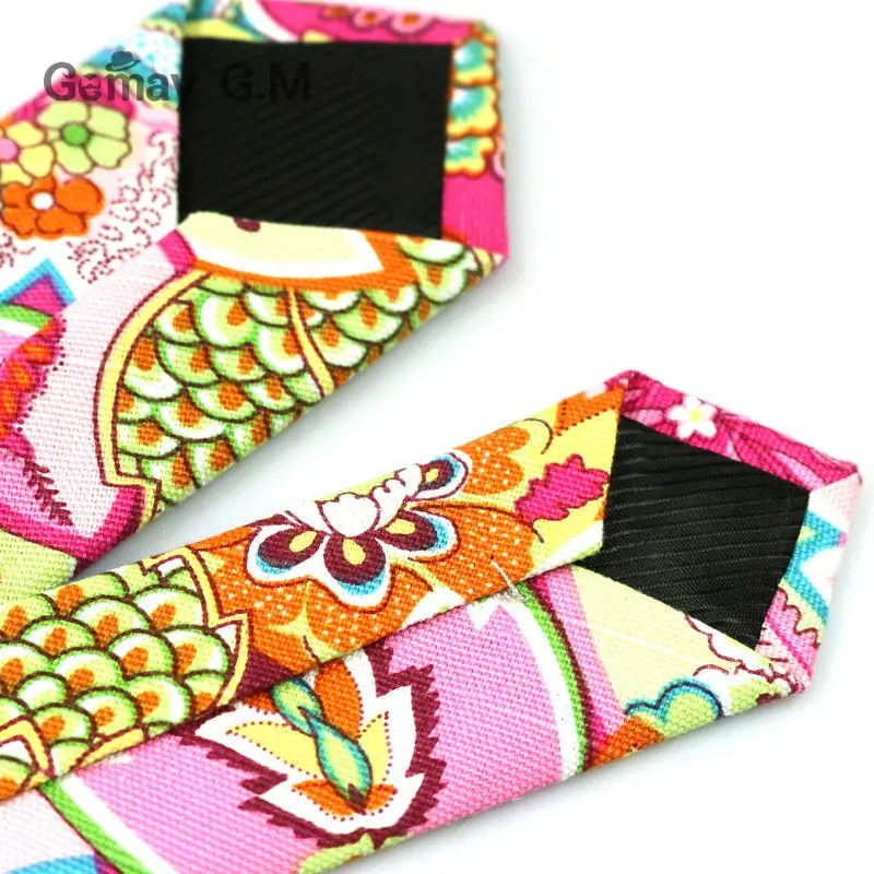 Галстук для мужчин из хлопка и льна новейший принт Модный классический мужской