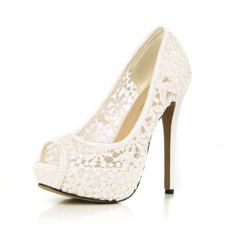 

CHMILE CHAU Sexy Bridal Wedding Party Shoe Women Peep Toe Stiletto Super High Heels Platform Ladies Pumps Zapatos Mujer 3463B-h4