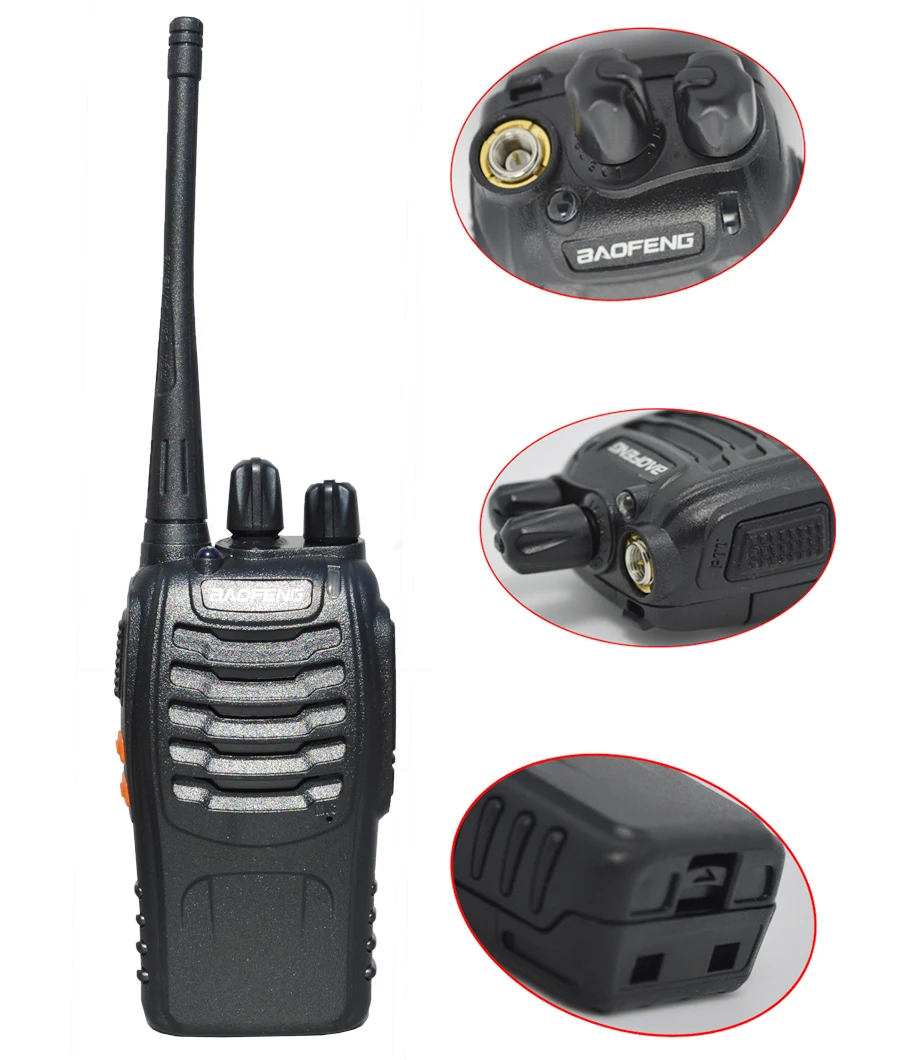2 шт./компл. baofeng BF-888S иди и болтай Walkie Talkie BF 888S Портативный радио 16CH передатчик трансивера с baofeng микрофон для BF888s