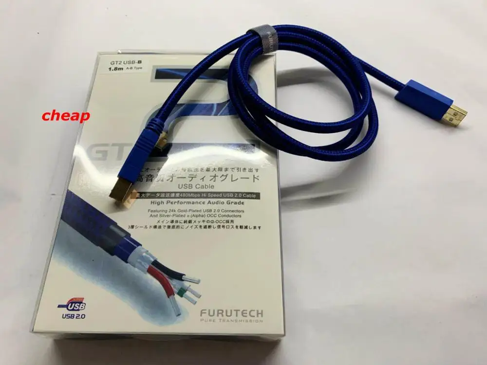 USB-кабель Hifi Furutech GT2 Кабели USB 2 0 с посеребренным покрытием медный кабель OCC и