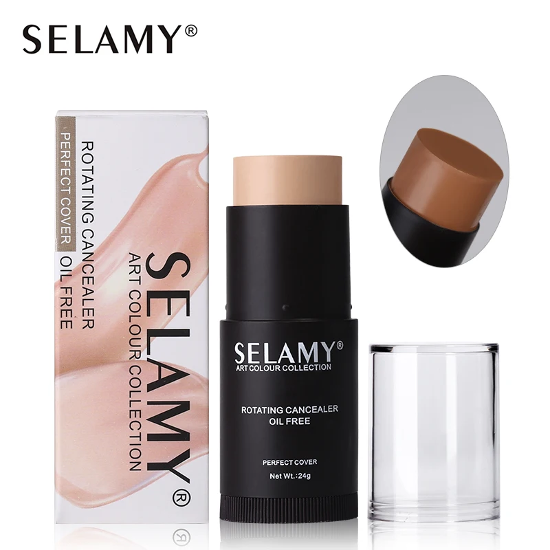 SELAMY New Brand 8 Color Rotating Concealer Oil Control Perfect Coverage 3D Face Base Contour Concealing Nude Foundation Makeup | Красота и