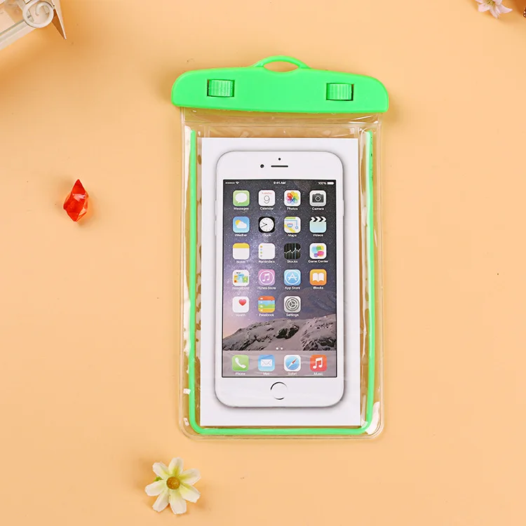 Green Универсальный чехол водонепроницаемый чехол для телефона для iPhone 7 6S Чехол Водонепроницаемый чехол для samsung Galaxy S8 плавание xiaomi huawei - Цвет: Green