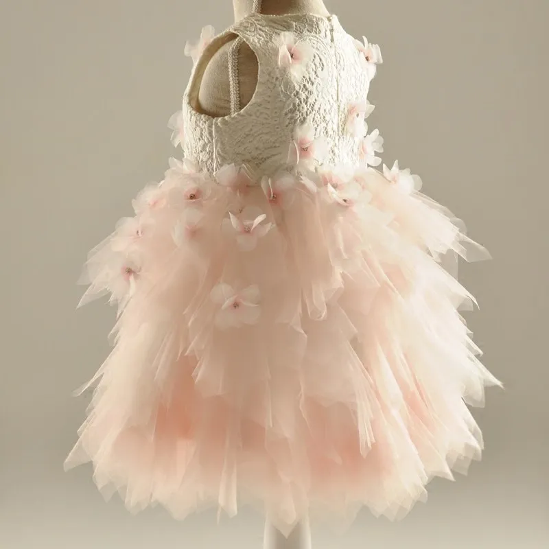 Реальные фото пышные малыша платье для торжеств бальный наряд бак слоновой кости