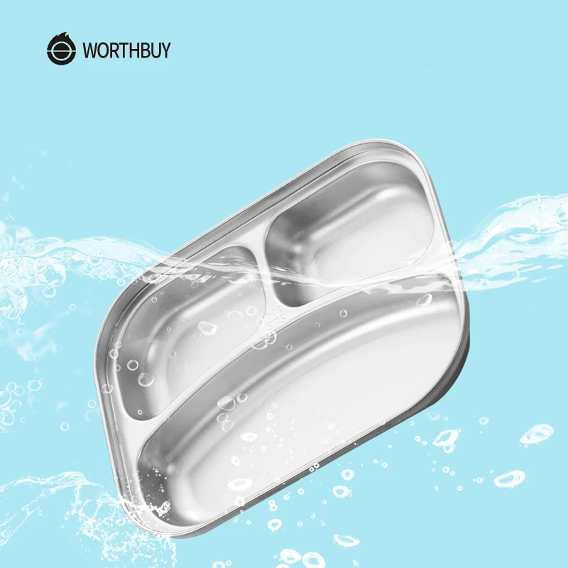 WORTHBUY японский Bento Box 304 нержавеющая сталь металлический Ланч бокс с отделениями