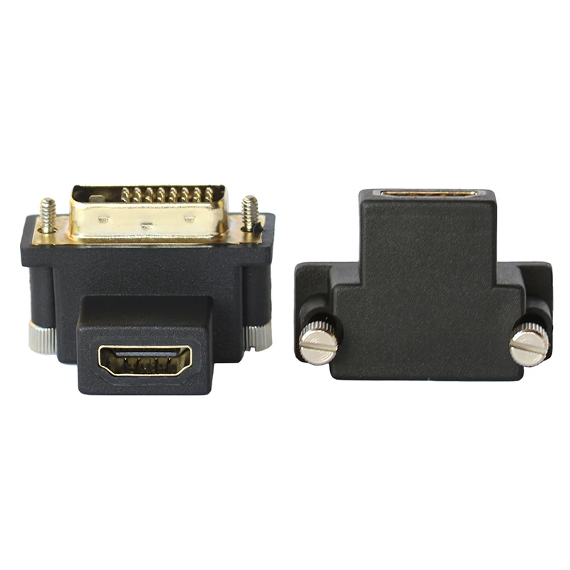 90 градусов вверх и вниз угловой DVI мужчина к HDMI Женский адаптер для компьютера и HDTV и видеокарты
