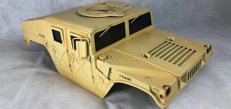 Высококачественный полностью металлический Hummer 1/10 масштаб 313 мм Колесная база RC автомобильный комплект кузова автомобиль Hummer shell Для 1:10 осевой SCX10 D90