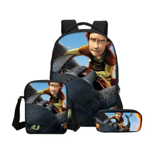 Как приручить Вашего Дракона аниме печать на заказ набор рюкзак большой мальчик